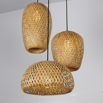 Bamboo Woven Chandelier