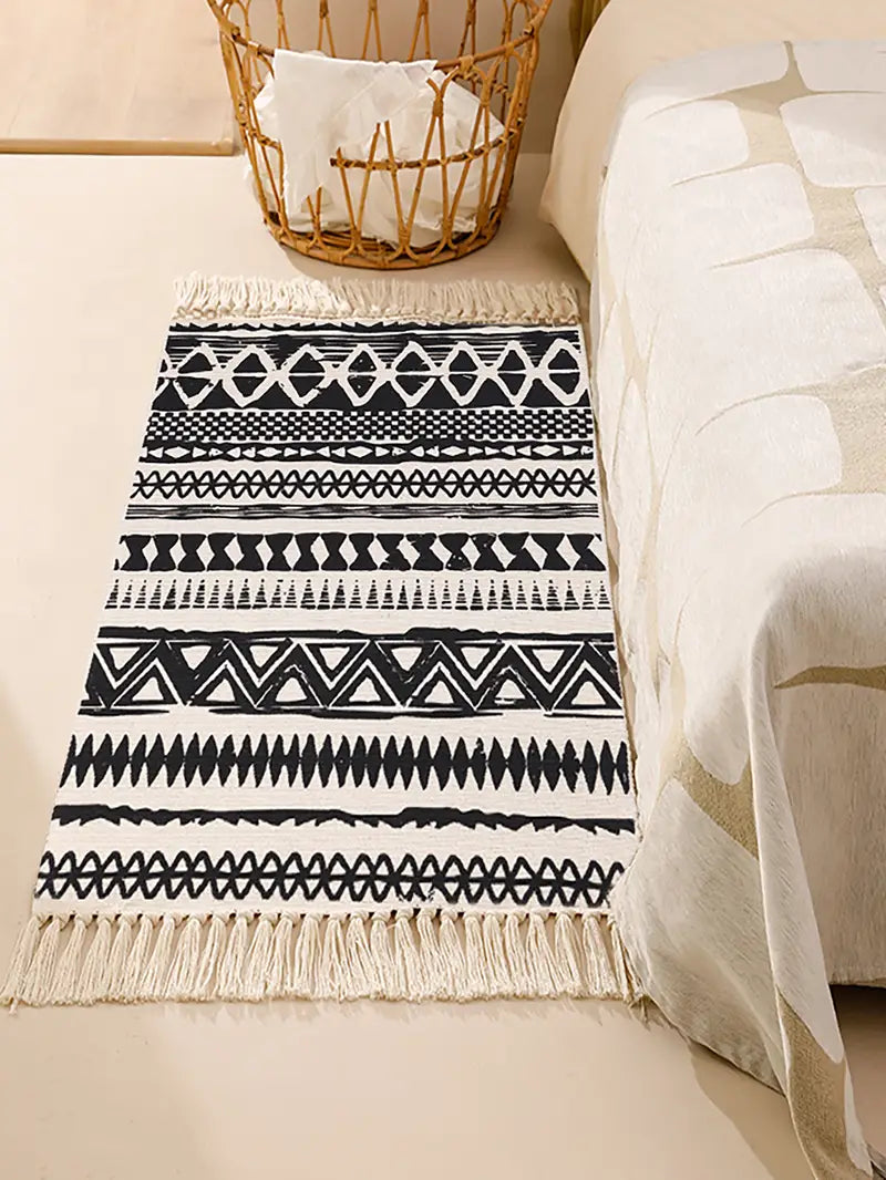 Bohemian Tassel Doormat for Indoor Home Decor